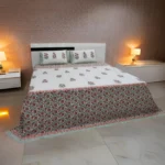Marhaba  Hand Block Print Bedsheet with Pillow Cover , PARKHEL 09