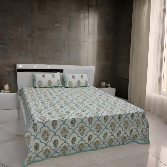 Marhaba 100% Cotton (120TC) Screen Print Bedsheet, Rajwadi 30 - Image 1