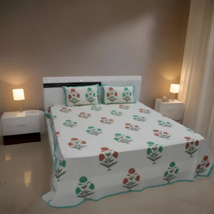 Marhaba 100% Cotton (120TC) Screen Printing Bedsheet, RAJWADI 19