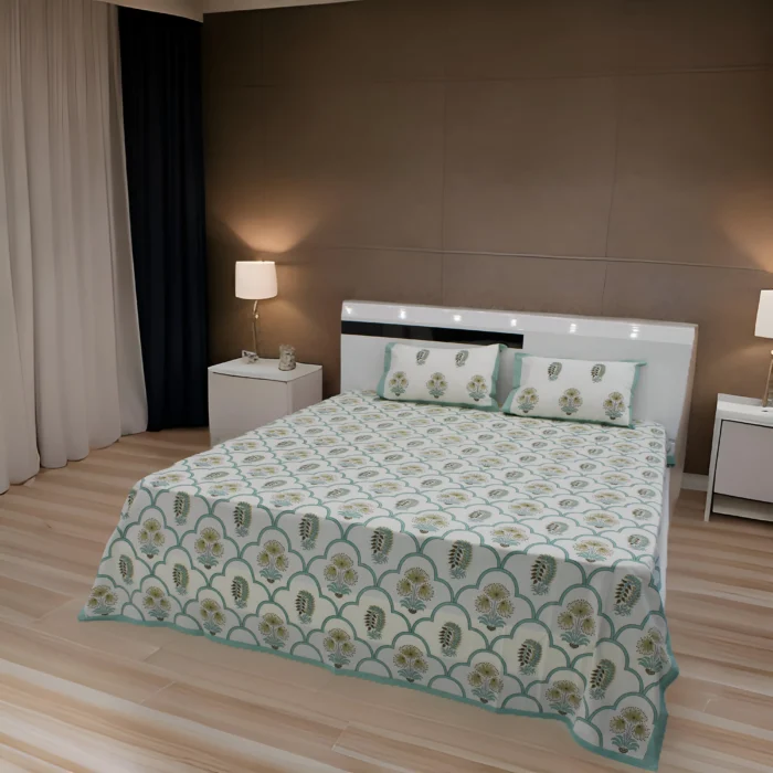 Marhaba 100% Cotton (120TC) Screen Print Bedsheet, Rajwadi 30 - Image 3